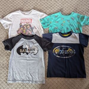 Marvel and Batman Kids T-Shirts Set